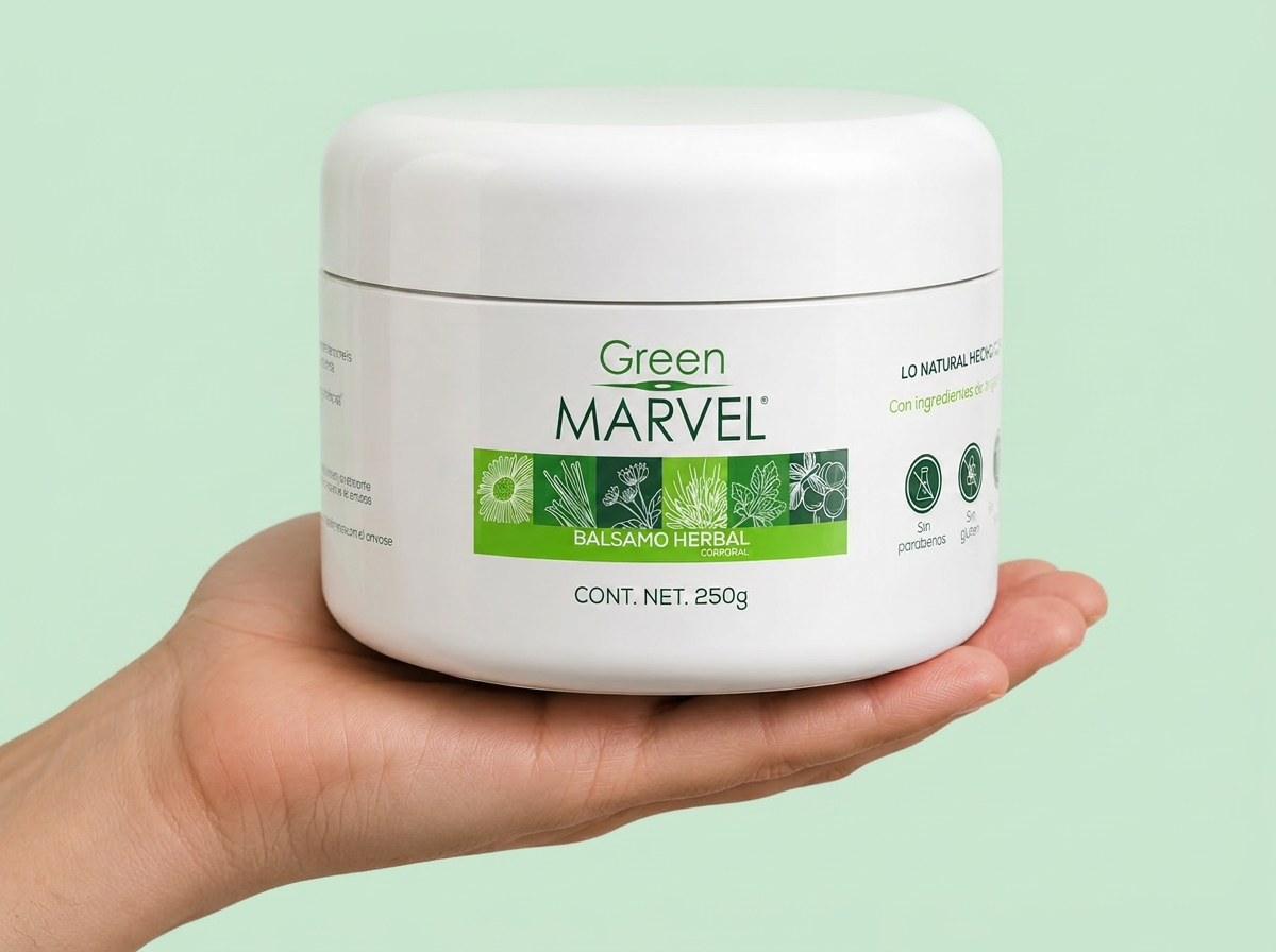 Green Marvel Bálsamo Herbal Corporal tarro Jumbo de 250g